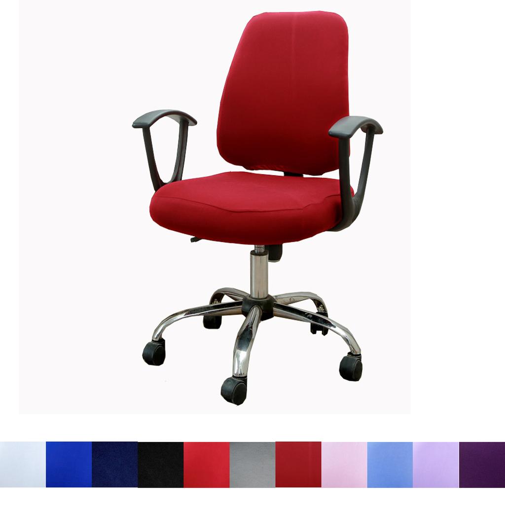 Universal Spandex Office Chair Cover Split Design Dustproof Computer Armchair Protector Slipcover