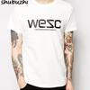 WESC styl casual hiphop bawełniana koszulka męska koszulki z okrągłym dekoltem hurtowa zbrodnia