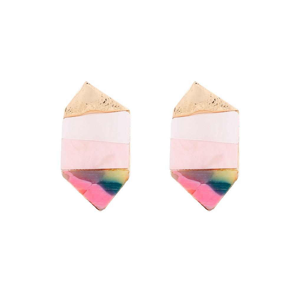 European and American Jewelry, Pink Sweet Earrings, Flower Water Droplets, Fashion Temperament, Small, Fresh and High-end Stud Earrings, Women