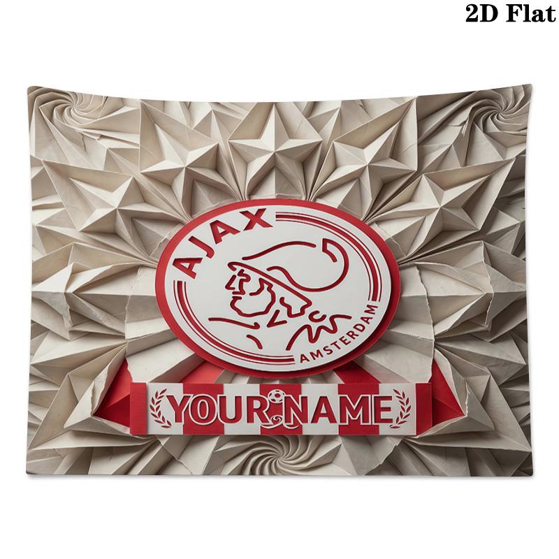 Custom Name Ajax Amsterdam3Printed Tapestry – Wall Hanging for Bedrooms, Dorms, and Home Decor