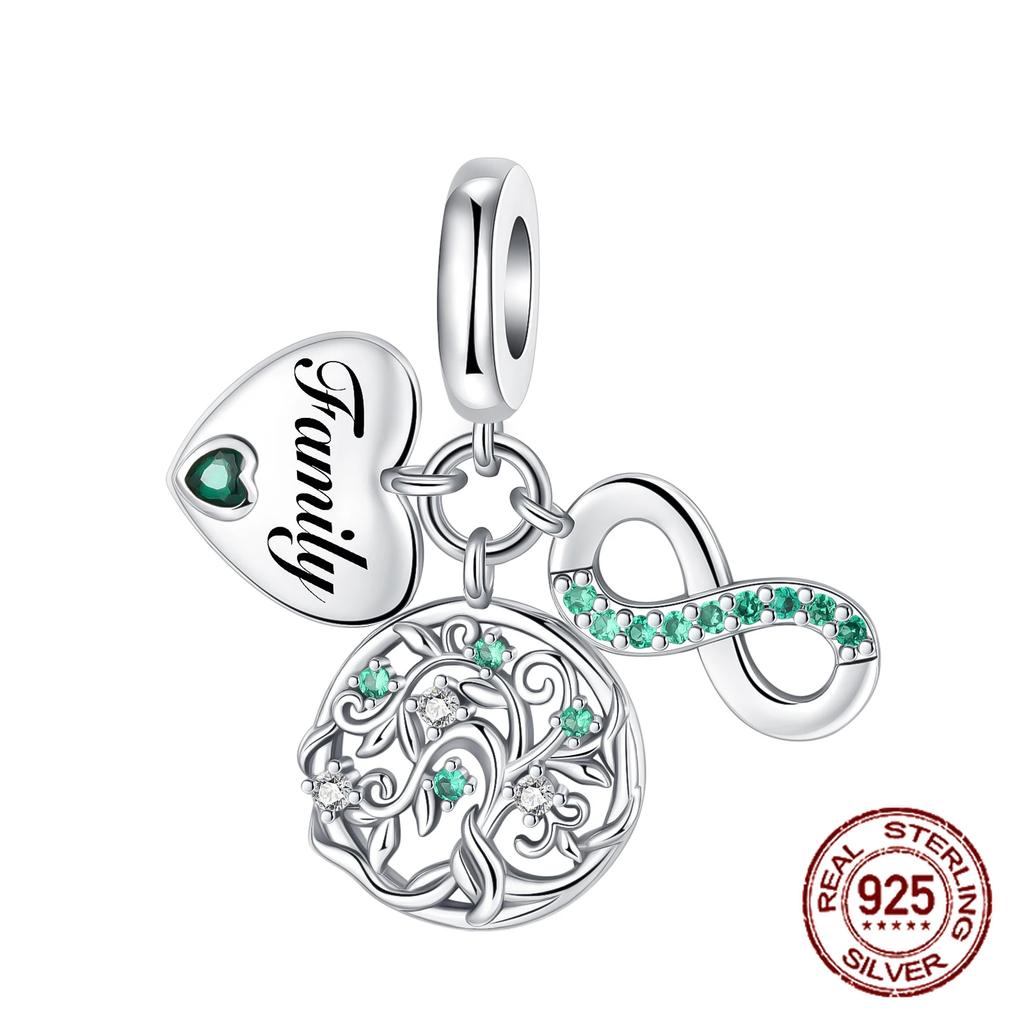 Copper Tree Of Life Family Forever Charms Beads Fit Original Bracelet Diy Jewelry Pendants Dangle Gift For Woman