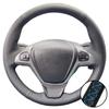 Car Accessories Hand Stitched Black Perforated Artificial Leather 2008-2017 Steering Wheel Cover For Ford EcoSport Fiesta