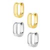 1 Pair Women Earrings, Hypoallergenic U-Shaped Hoop Earrings, Smooth Polished Surface Copper Earrings for Jewelry Gift