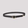 New Y2K Style PU Leather Belt with Hollow-Out Love Buckle - Women's Fashion Waist Accessory
