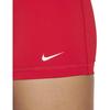 Nike Krótkie Spodenki Sportowe Damskie z Nadrukiem Logo i Literami, Wysoki Stan, Kolor Czerwony Uniwersytecki CZ9857-658