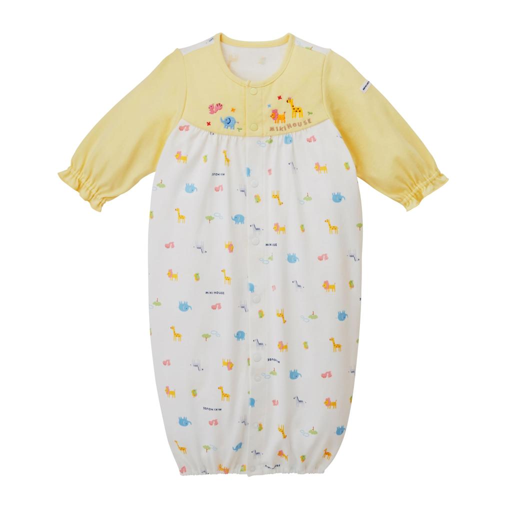 Miki House Coverall Romper with Animal Made in for Boys and Baby Size Two-Way All-in-One Design, Japan, Girls, Newborn, Pre-Birth Prep, Clothes,