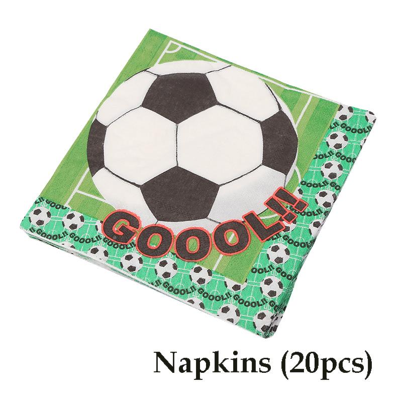 Soccer Theme Disposable Tableware Football Sport Boy Birthday Party Supplies Baby Shower Soccer Fans Birthday Balloon Decortions