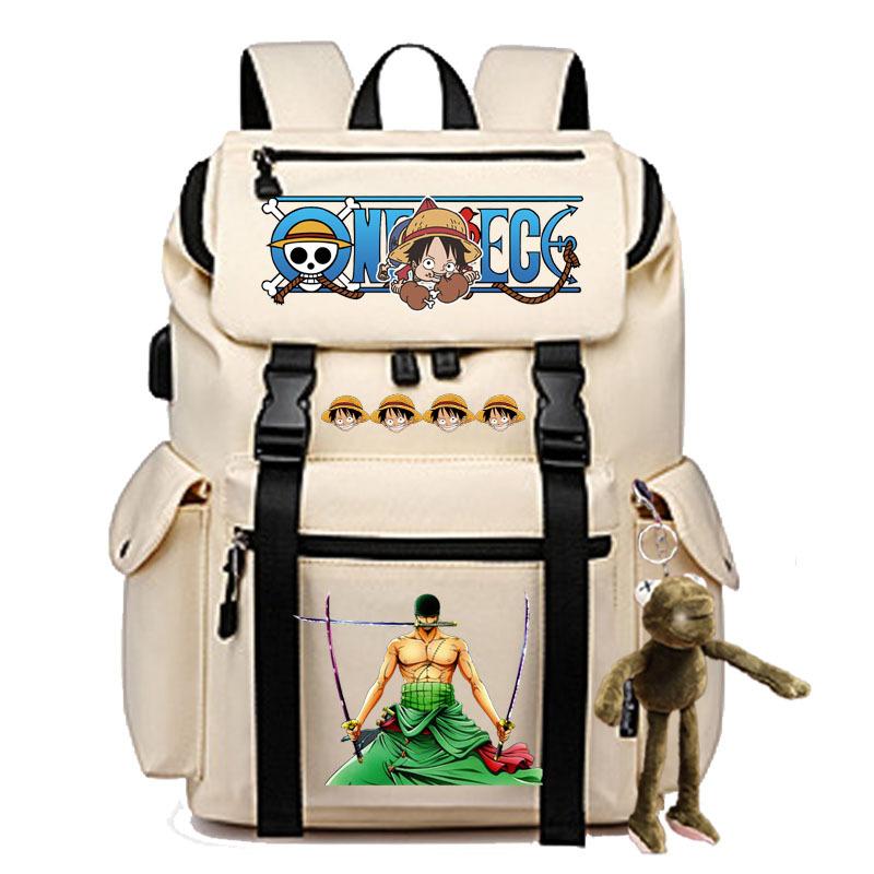 2024 Cross-border New Popular ONE PIECE Cartoon Pattern Backpack College Student Large-capacity Laptop
