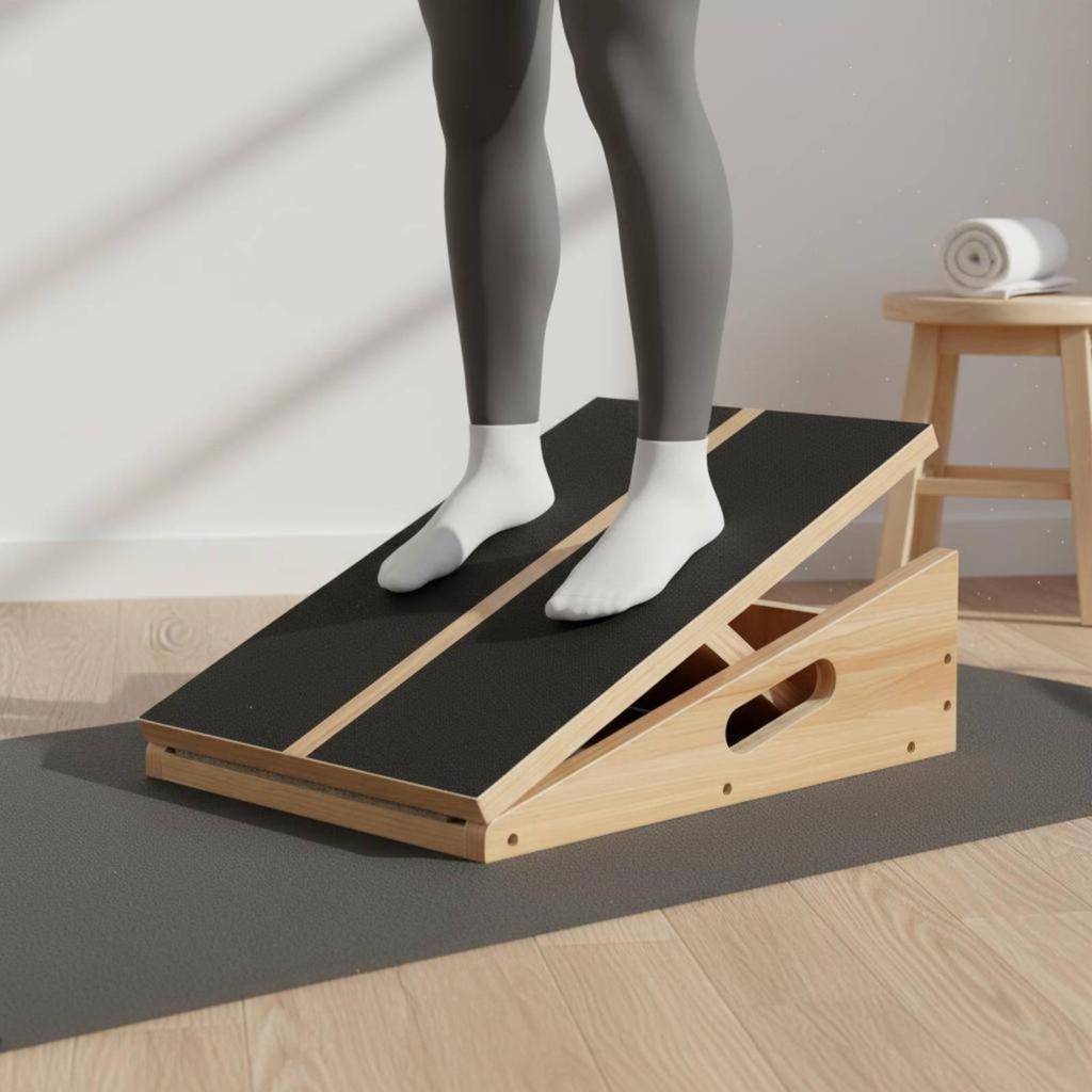 Foldable Stretching Board Wood Adjustable Incline Balance Slant Squat Trainer