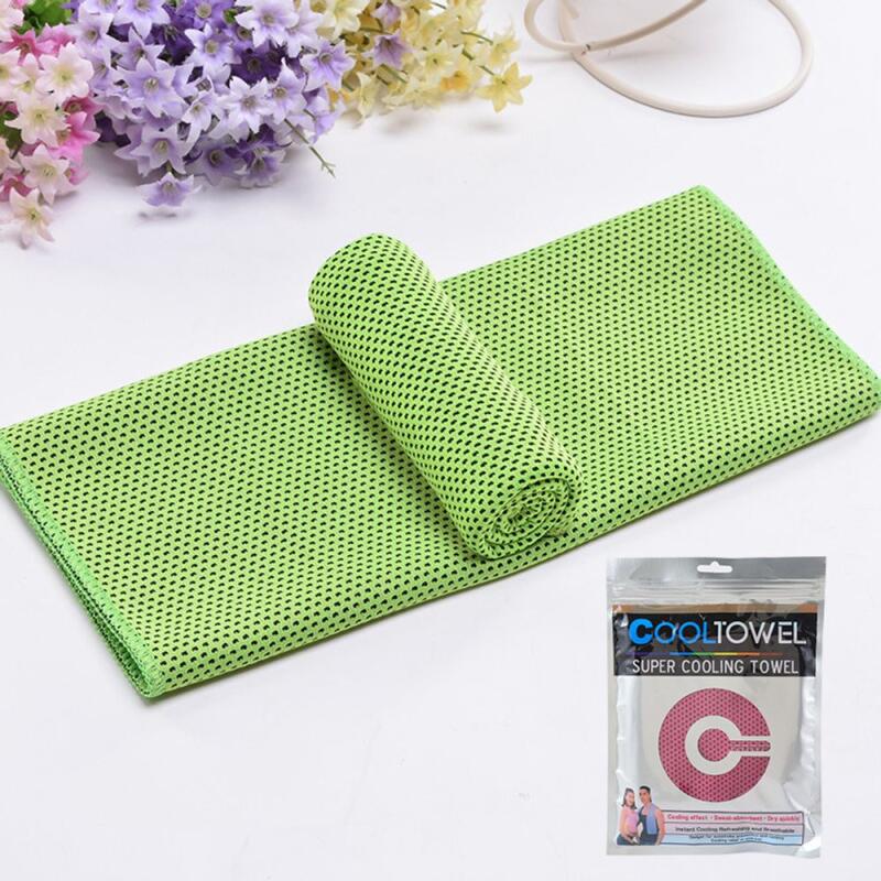 Portable Ice Cool Towel Exercise Towel Cooling Towel [WCCA4D0] gray