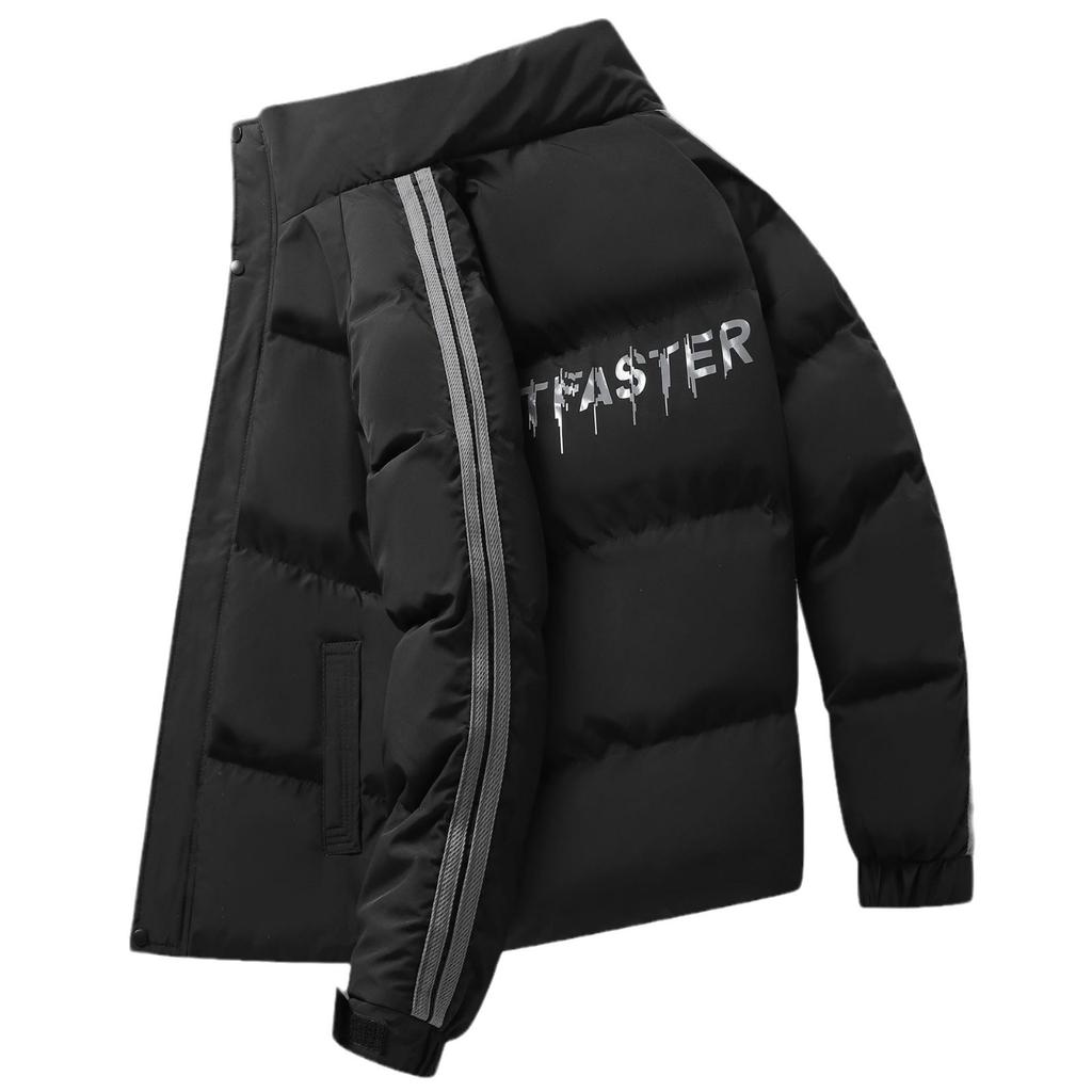 Down cotton jacket men's couple warm loose bread jacket versatile padded jacket trendy padded jacket
