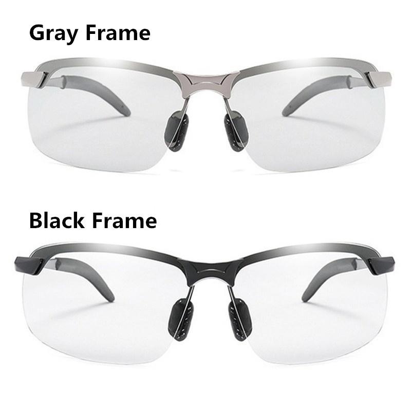 

Luxury Sunglasses Photochromic Sunglasses Men Driving Half Frame Sun Glasses чёрный