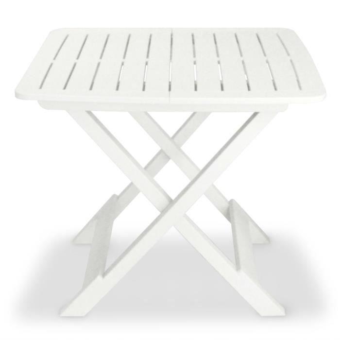 VidaXL Ensemble de bistro pliable 3 pcs Plastique Blanc