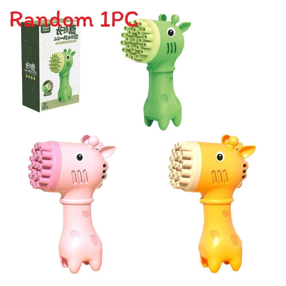 

Giraffe Bubble Innovative Machine And Handheld Fan Exciting Toy For Activities Kids