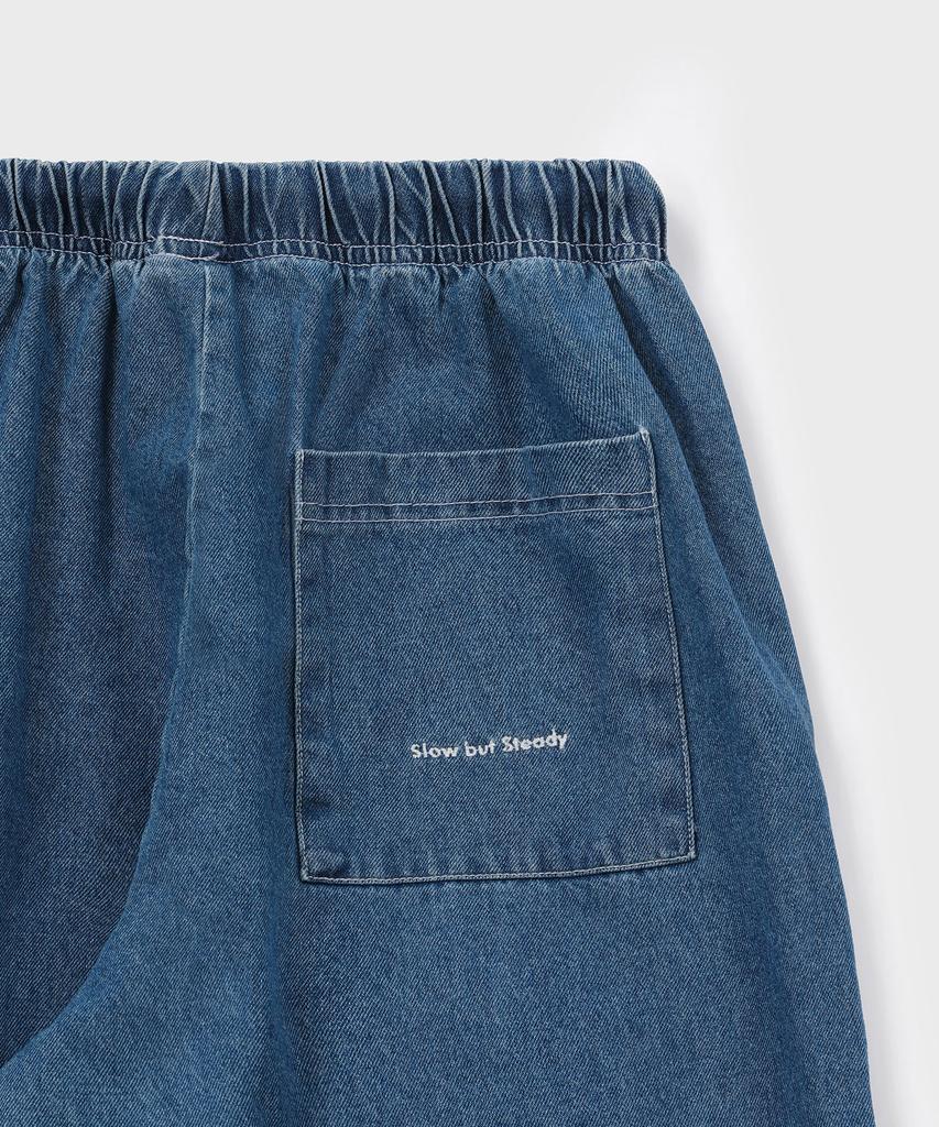 SLOW RECORD HOUSE Side Track Denim Pants_Medium Blue