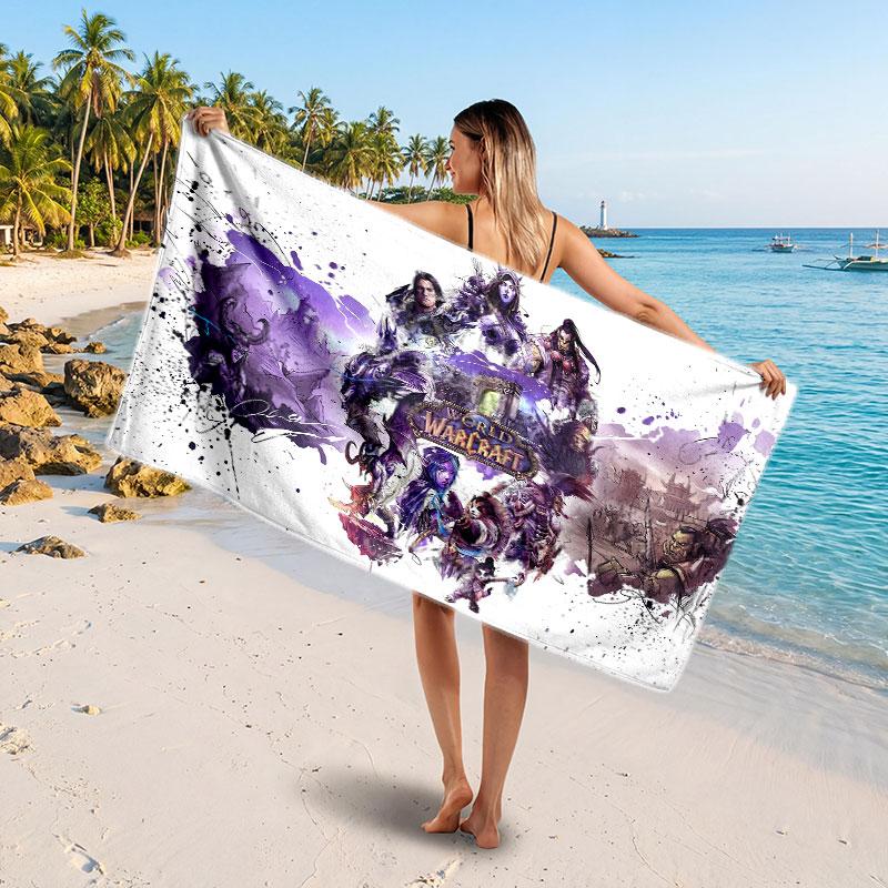 Large Beach TowelWorld of Warcraft Soft Absorbent Towel Beach Bath Home Use