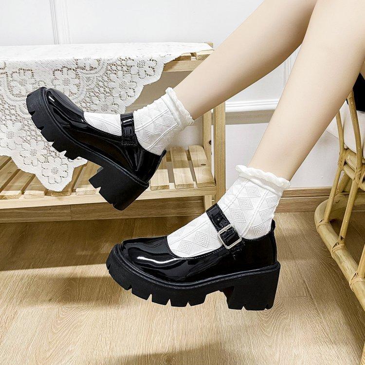 Chaussures Mary Jane en cuir fin pour les quatre saisons 35-42