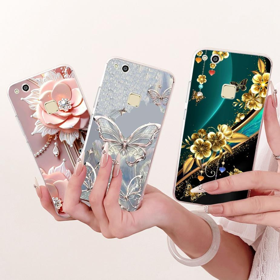 For Huawei P10 Lite Case WAS-LX1 WAS-LX2 Luxury Bow Flowers Painted Cover Soft Slim Phone Case For Huawei P10 Lite P10Lite Shell