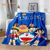 3D Cartoon Dream D-Doraemon Anime Soft Flannel Blanket for Bed Bedroom Sofa Picnic,Throw Blanket for Cover Outdoors Leisure Gift