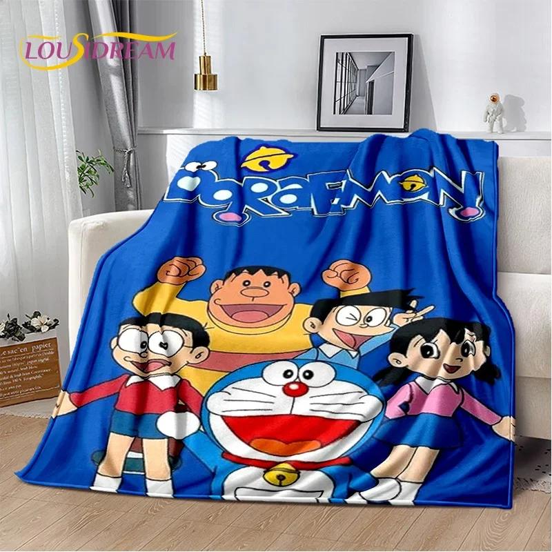 3D Cartoon Dream D-Doraemon Anime Soft Flannel Blanket for Bed Bedroom Sofa Picnic,Throw Blanket for Cover Outdoors Leisure Gift