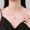 D Color Moissanite Pendant Necklace Star Crown Clavicle Chain Women