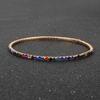 Bohemian Multicolor Rhinestone Simple Bracelets Elastic Rope Handmade Chains Women Girls Summer Party Bracelets Jewelry Gifts