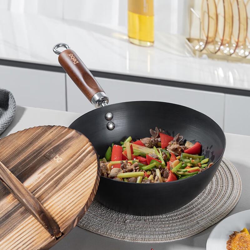 Debo O Della 24cm Non-Coated Refined Iron Wok