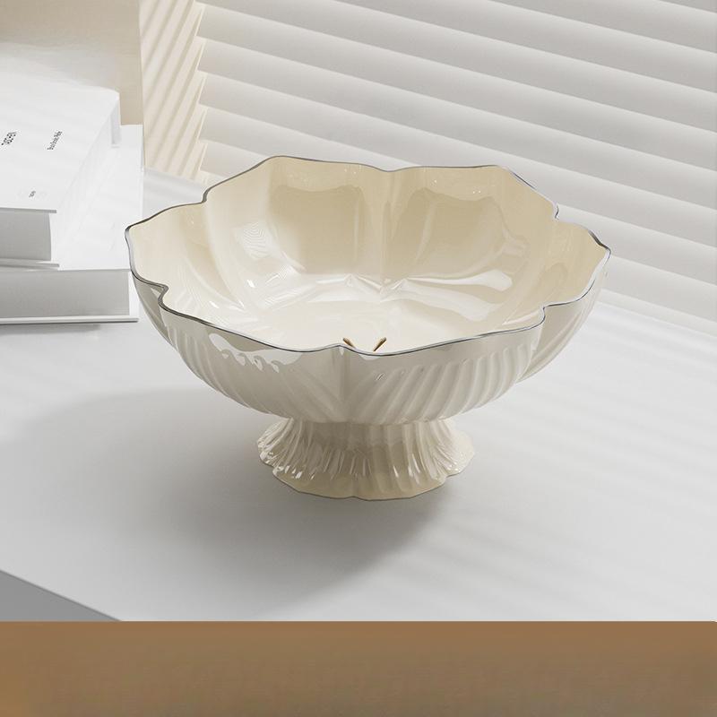 

Углубление PET поднос для фруктов с дренажем для дома, гостиной, чайного столика, подноса для хранения закусок, легкого, роскошного подноса для фруктов и конфет с золотым тиснением по краю