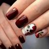 24 Wearable Nail Pieces Nail Art Wearable Nail Red Skull Flower Fake Nail Extension Removable Nail