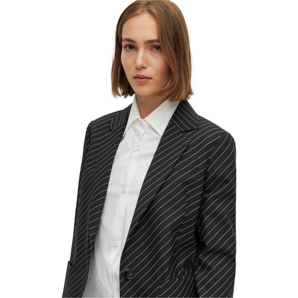 Boss Womens/Ladies Striped Notch Neck Regular Blazer