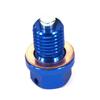 JFG RACING M10 x 1.25 Magnetic Oil Drain Plug Bolt with Sealing Washer for YZ125/125X/250F/250FX/450F/450FX WR250F/450F DRZ400S/E/SM Dirt Bike Blue