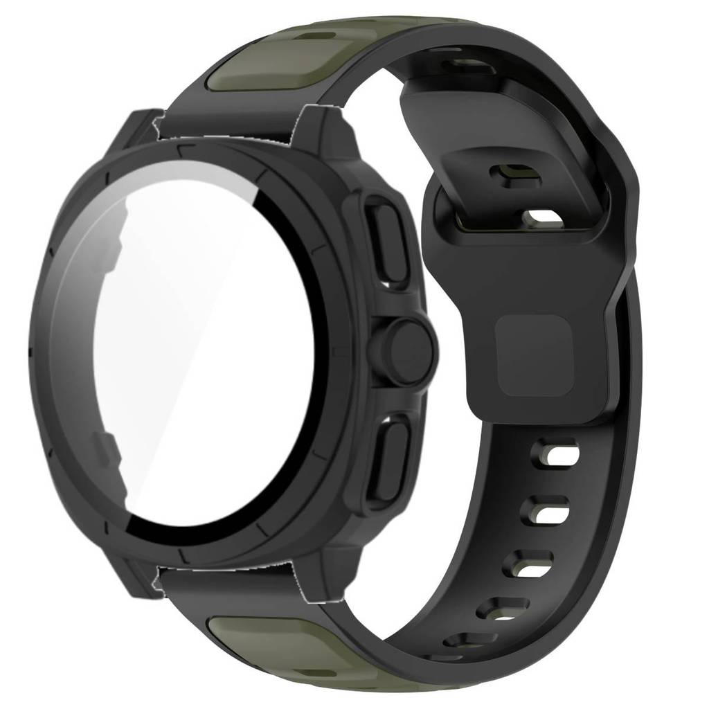 Silicone Band +Tempered Glass Case For Samsung Watch 7 40mm 44mm Strap Protector Cover For Samsung Galaxy Watch 7 44mm 40mm