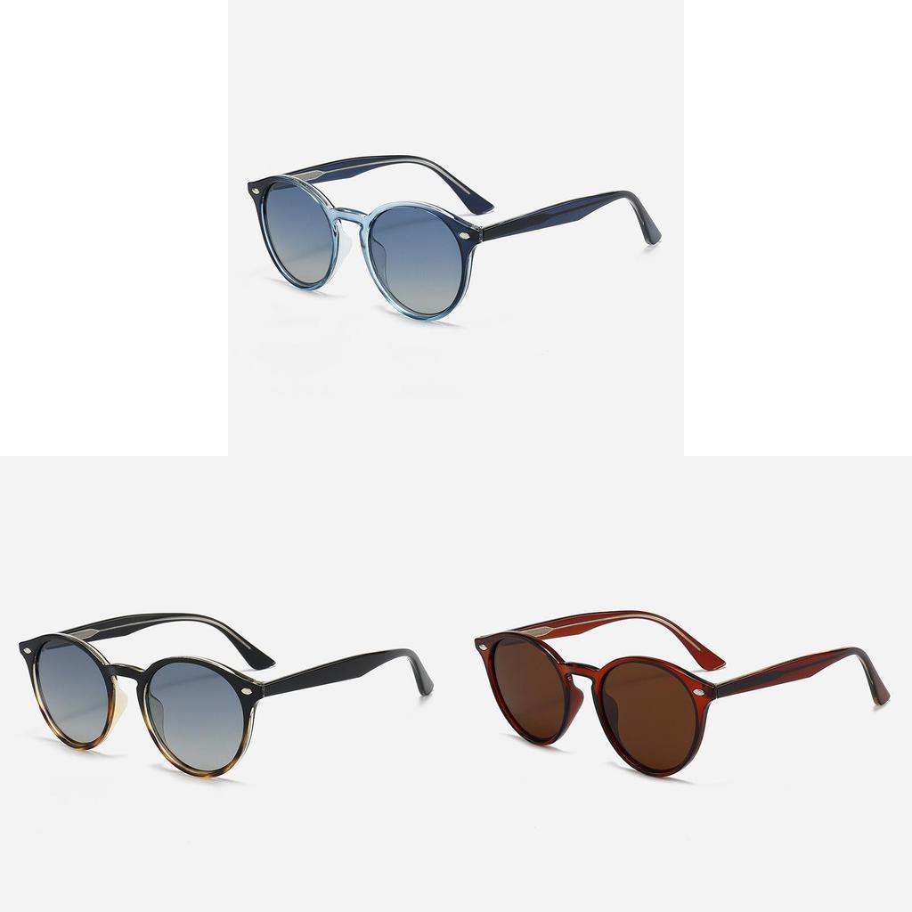 Leopard Print Round Fashion Sunglasses With Uv400 Protection For Outdoor Activities And Driving
