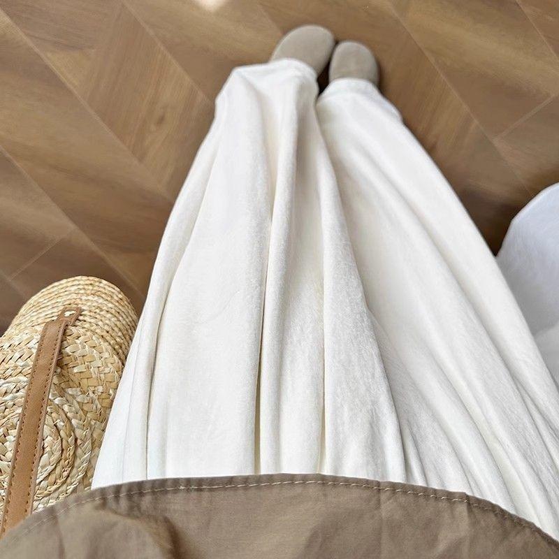 Lazy-Chic Spring Wide-Leg Pants for Women - High-Waisted Drapey Slimming Versatile Casual Trousers
