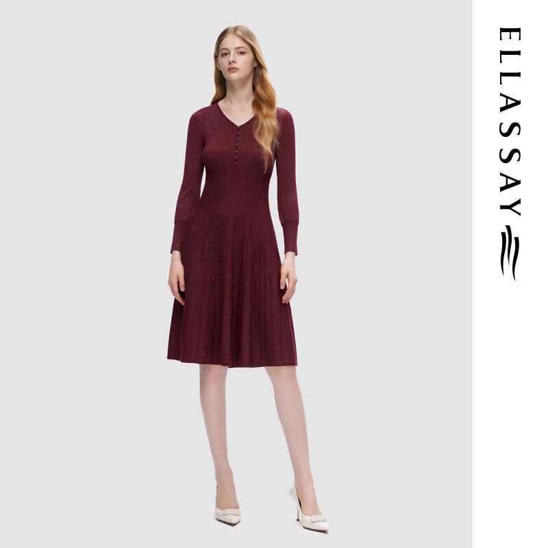 

ELLASSAY Women s Elegant Knit Mid-Length Dress M