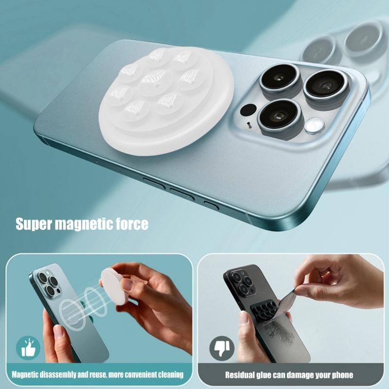 Supporto per Custodia del Telefono con Ventosa, Supporto Maniglia per Telefono in Silicone Magnetico per Smartphone, Supporto per Telefono Vivavoce