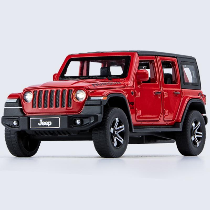 1:32 Jeeps Wrangler Rubicon Alloy Car Model Diecasts Metal Off-road Vehicles Car Model Simulation Sound and Light Kids Toys Gift ALQ1