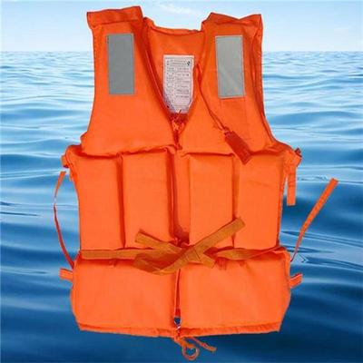 Chaleco salvavidas para adultos naranja, tela Oxford, chaleco salvavidas ligero impermeable, suministros para salvar vidas SOS