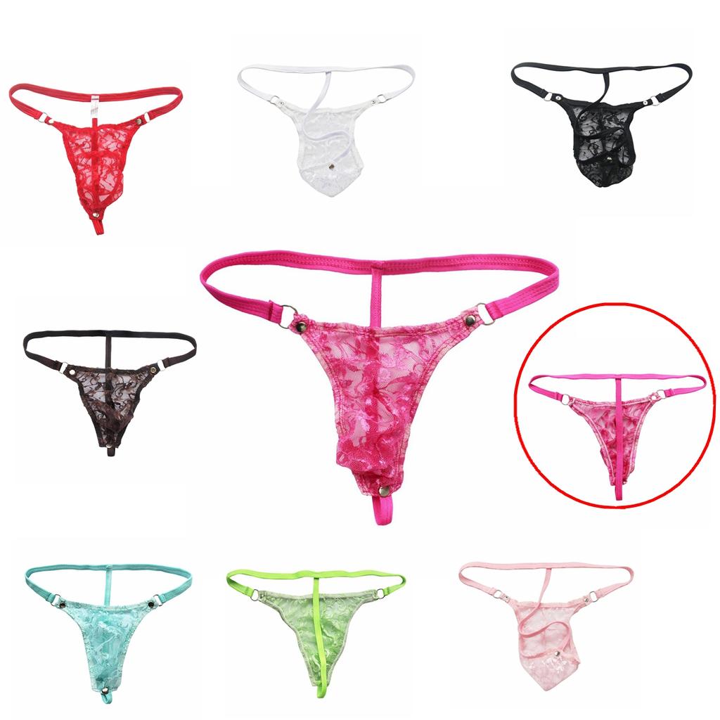 Pánská sexy síťovaná krajka G-string spodní prádlo tanga