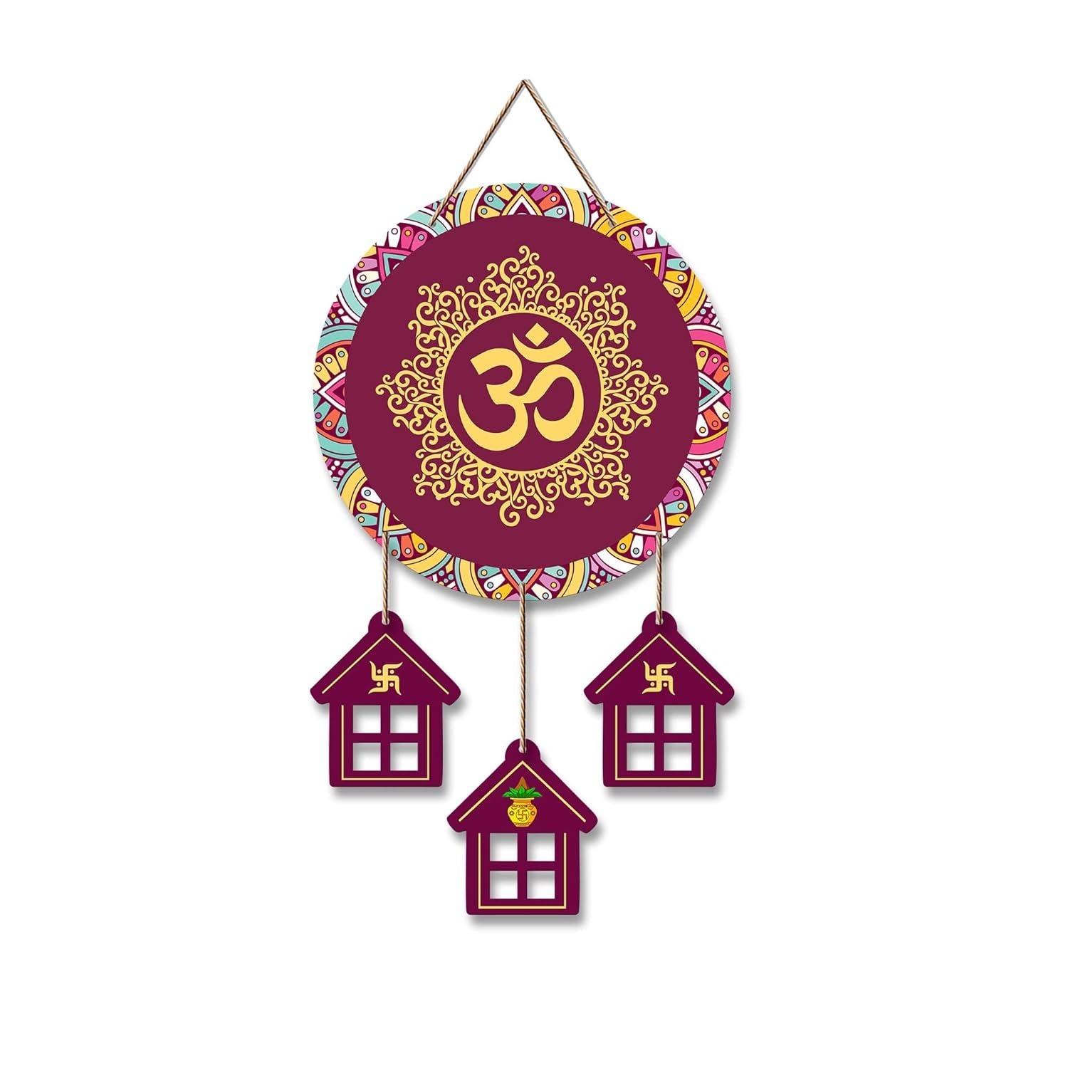 

OM Mantra Quote Wooden Wall Hanging Decoration Items for Home | Wall Accent | Wall Poster | Paintings | Gift Onesize