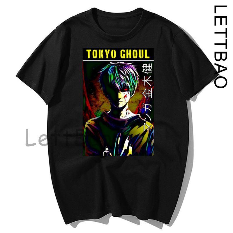 Casual Tops Japan Anime Tokyo Ghoul Funimation Kaneki Ken Cartoon Loose T Shirt Harajuku Punk Cool