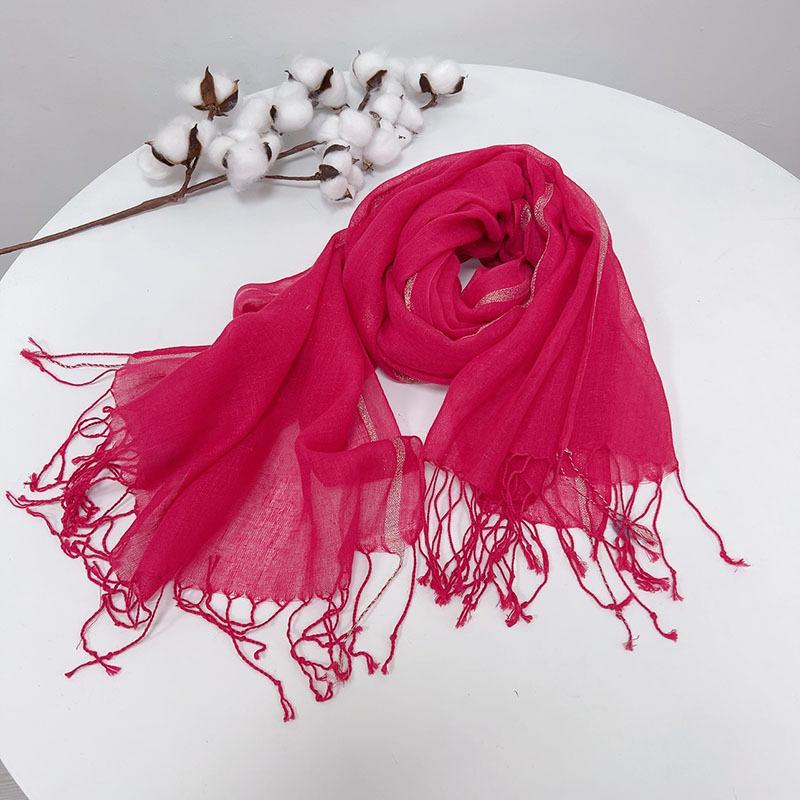cotton linen light women Scarf Fashion Long Size  Lady Wraps Solid Color Muslim Head Scarf Shawls And Wraps