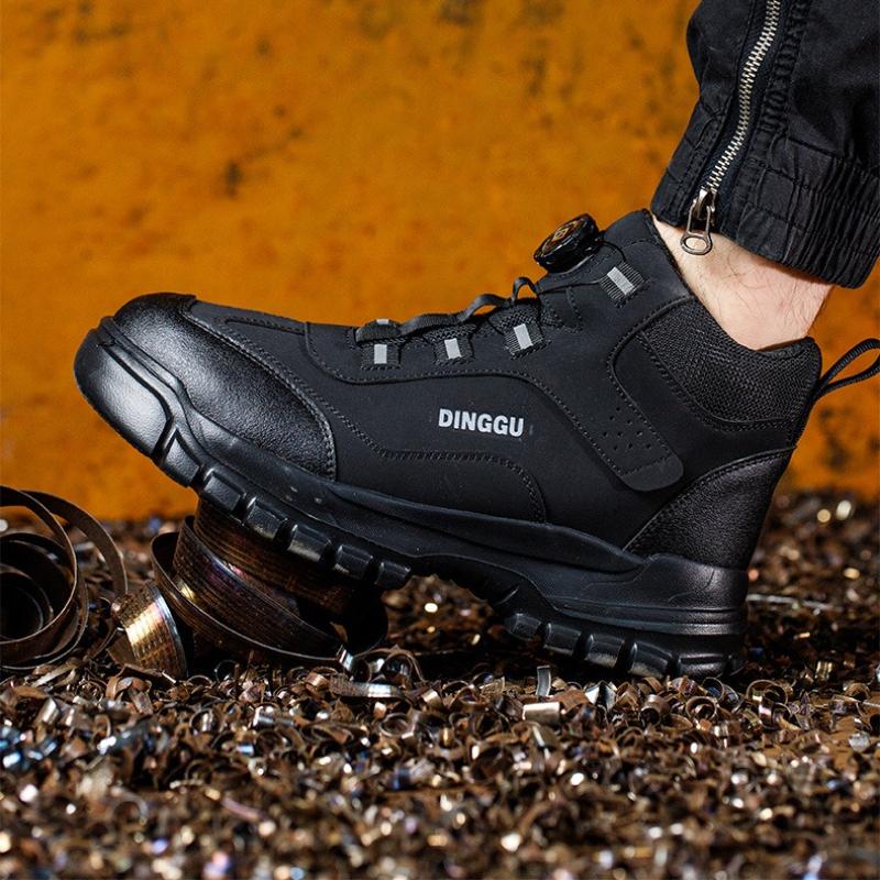 High Top Steel Toe Work Safety Shoes Waterproof Protective Shoes Hiking Work Boots Anti-smash Anti Puncture Indestructible Boots