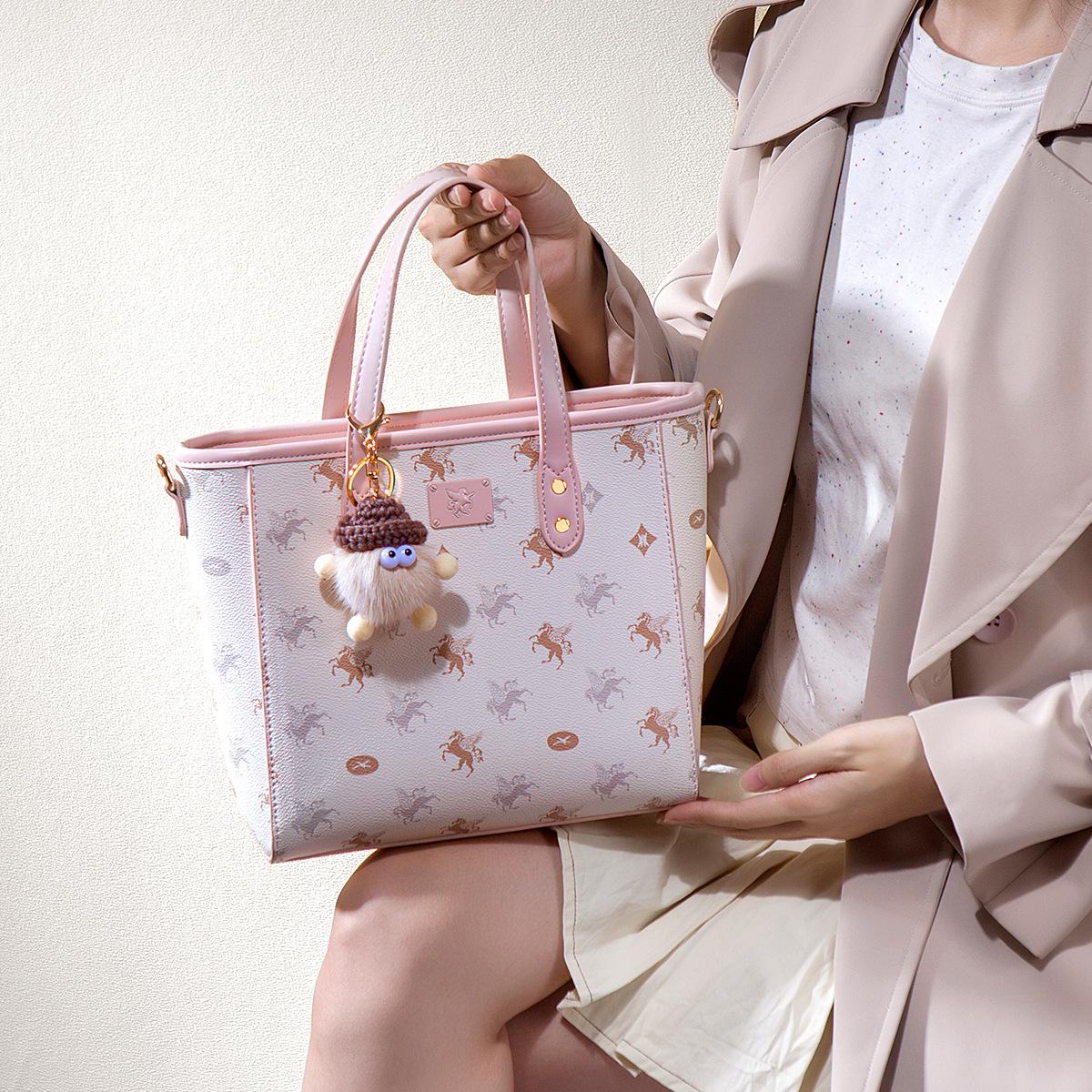

Premium Pegasus Printed Tote Bag Women S Tide Large Capacity Commuter Handbag One Shoulder Crossbody Bag
