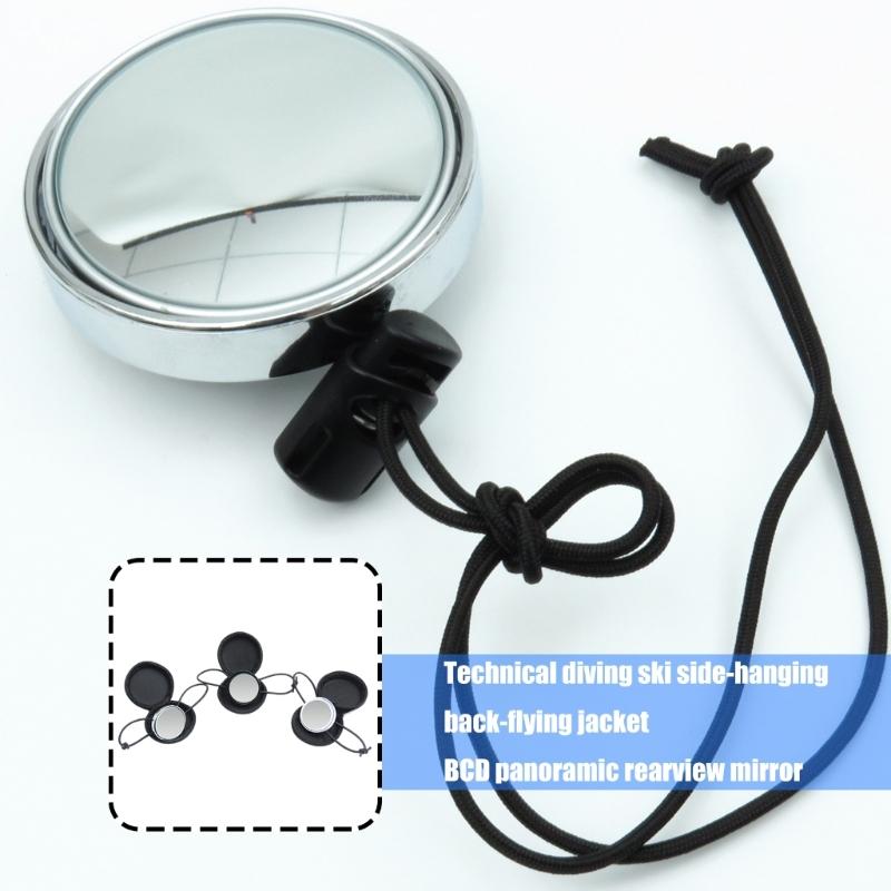Adjustable Diving Rearview Mirror With Lanyard Ergonomic Diving Rearview Mirror for Underwater Equipment Check