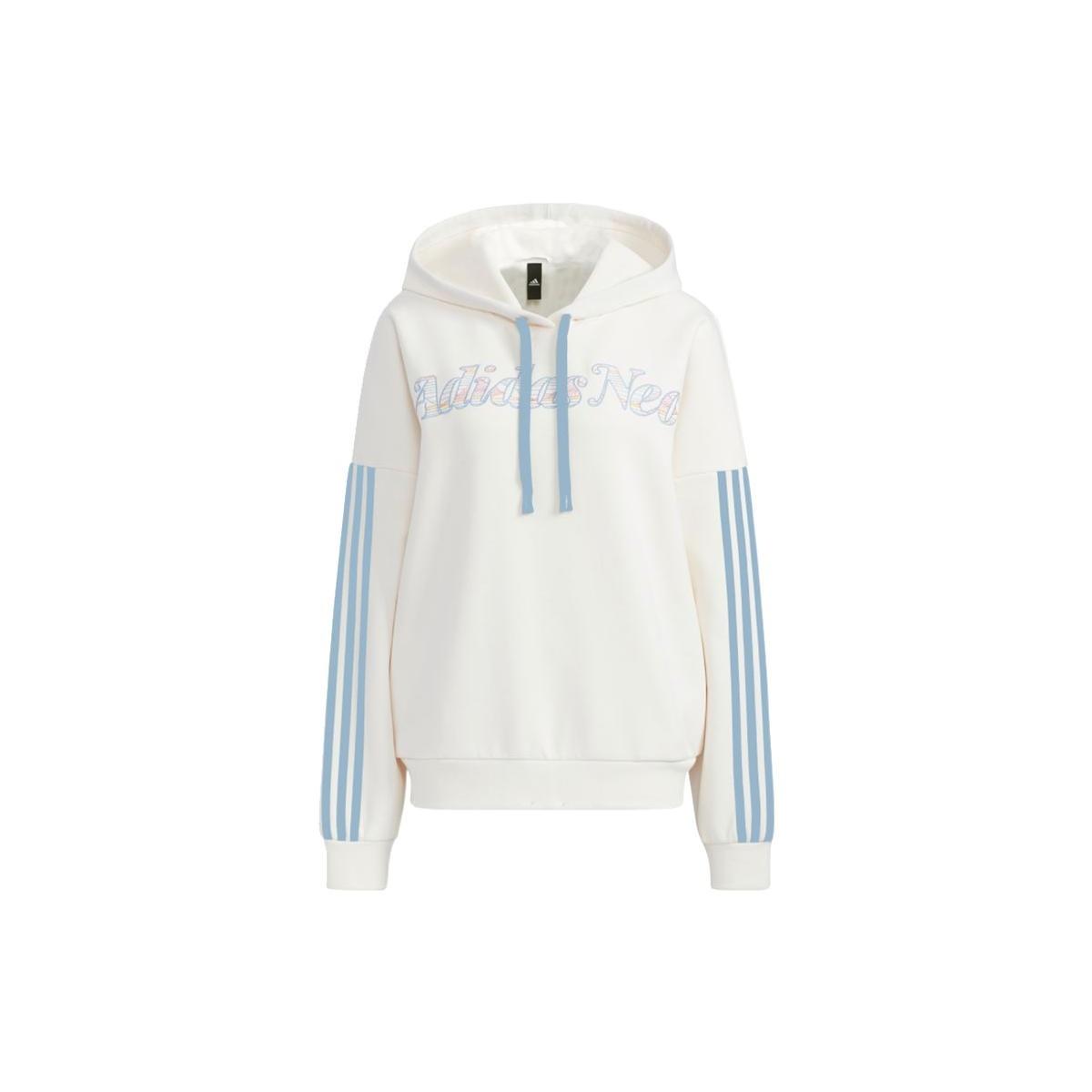 (WMNS) adidas neo W Ard Hdy Logo Hoodie  White Blue  Women s HG1614 XL