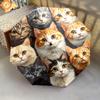 1 PC Automatic Folding Umbrella - Colorful Cat Pattern, Portable & Foldable Design with 8 Ribs, Christmas Birthday Gifts