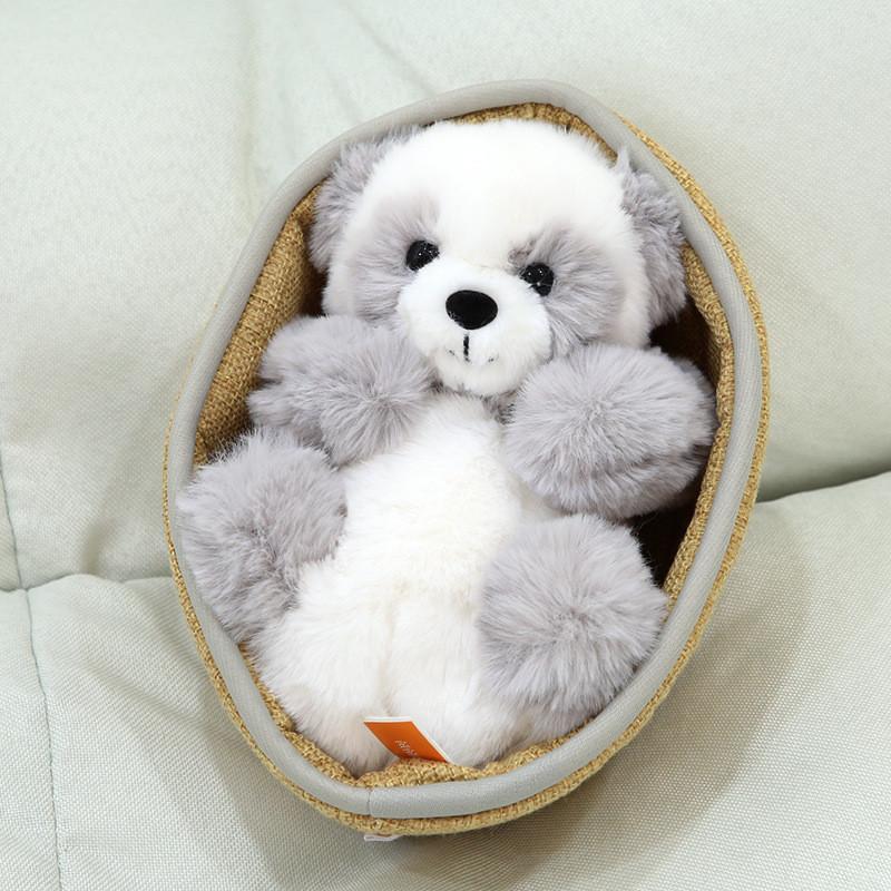 Süßes Waschbär-Stofftier Panda Kuscheltier Puppe Weiches Kreatives Geschenk für Hundebett