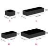 12pcs Multifunct Black Acrylic Transparent Drawer Organizer Set Desktop Storage Box for Makeup Beauty Office Supplies Organizers
