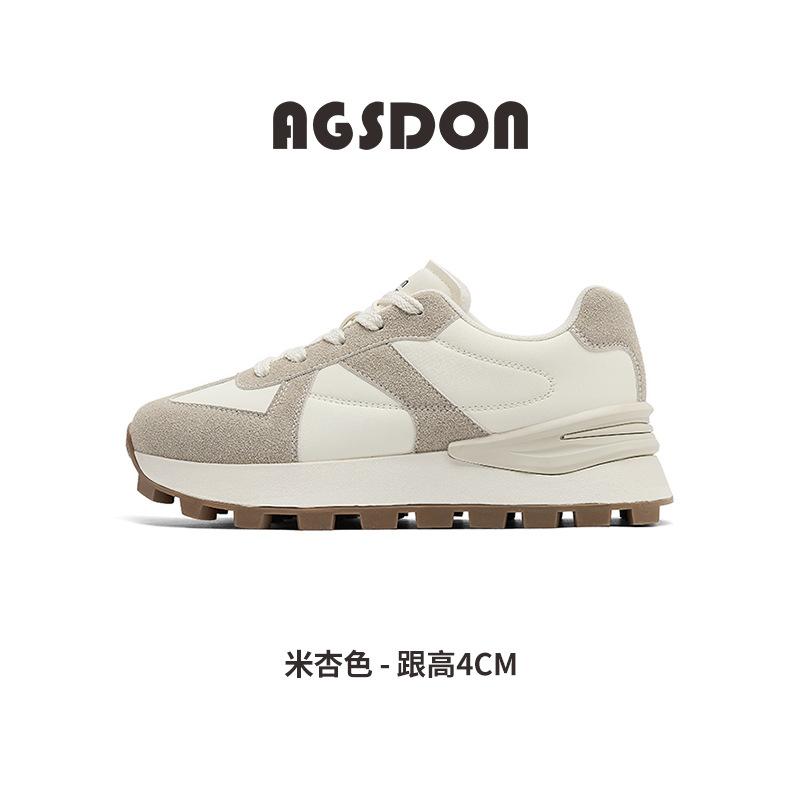 Augustine Forrest Gump Shoes Women's 2025 New Autumn Casual Thick-soled Shoes Small German Training Shoes Sports Little White Shoes Tide